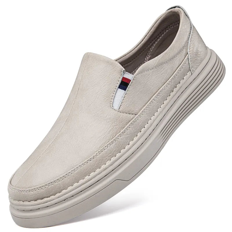Women's Easy-Walking Slip-On Loafers in Quality Leather - White