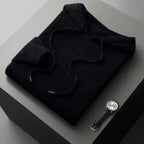 Men's Knitted Hoodie Relaxed Drawstring Pullover for Casual Wear