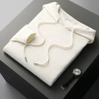 Men's Knitted Hoodie Relaxed Drawstring Pullover for Casual Wear