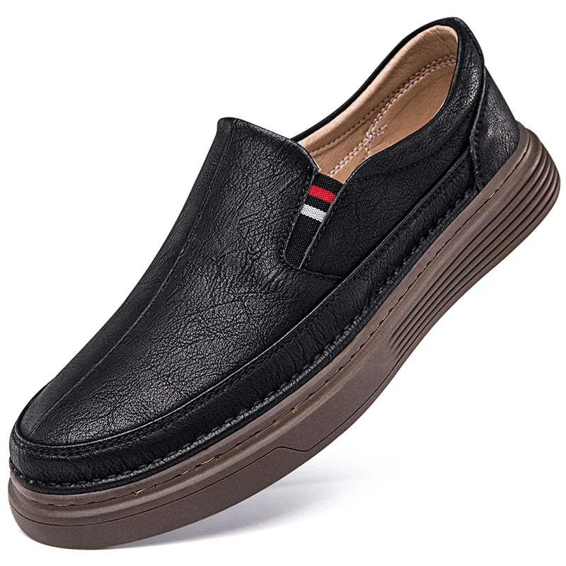 Women's Easy-Walking Slip-On Loafers in Quality Leather - Black