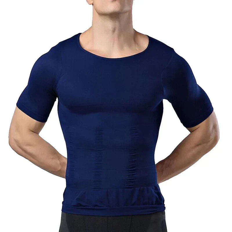 Men's Shaping Fitness T Shirt Compression Breathable Stretch Comfortable