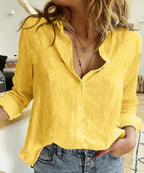 Women's Button-Down Shirt Long Sleeve Bird Print Blouse