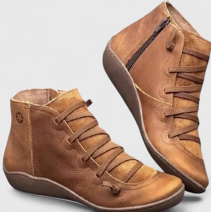 Women's Everyday Boots with Built-In Arch Support – Brown