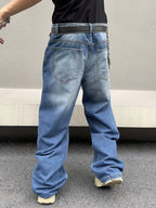 Men's Baggy Streetwear Jeans Relaxed Wide Leg Denim