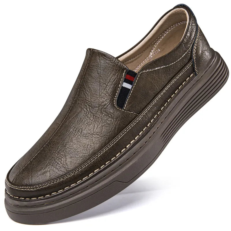 Women's Easy-Walking Slip-On Loafers in Quality Leather - Brown