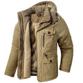 Women's Roomy Plush-Lined Parka with Drawcord Hood - Khaki