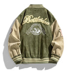 Men's Embroidered Varsity Jacket Relaxed College Layer for Streetwear