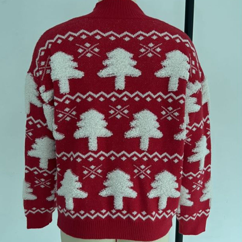 Women's Novelty Print Christmas Party Crewneck Sweater