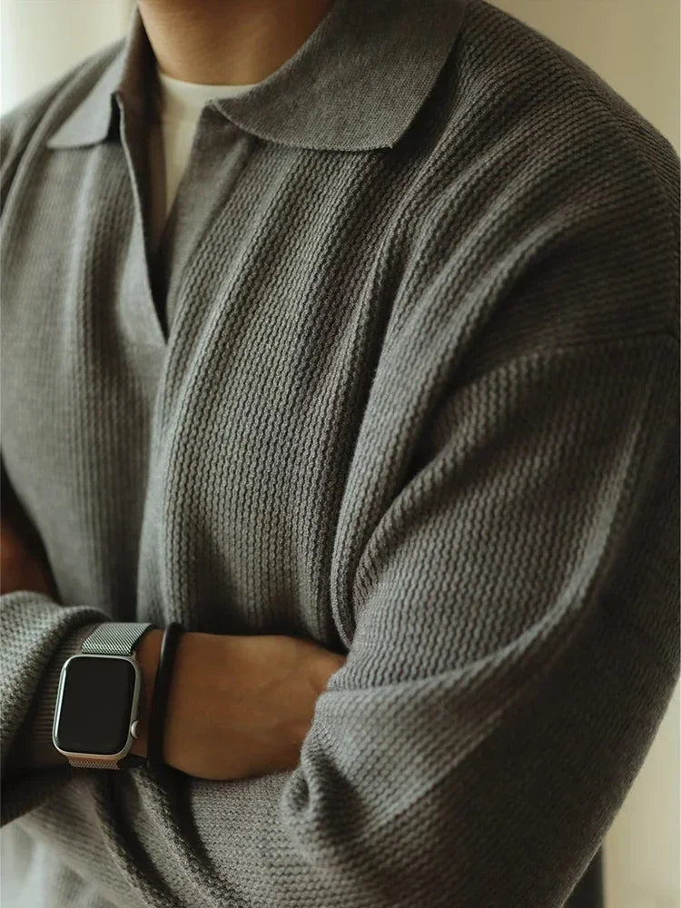 Men's Polo Knit Sweater Elegant Breathable Comfortable Smart Casual