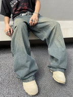 Men's Baggy Streetwear Jeans Relaxed Wide Leg Denim