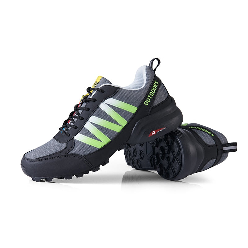 Men's Outdoor Sneakers Durable Grip Sole Lace Up Supportive