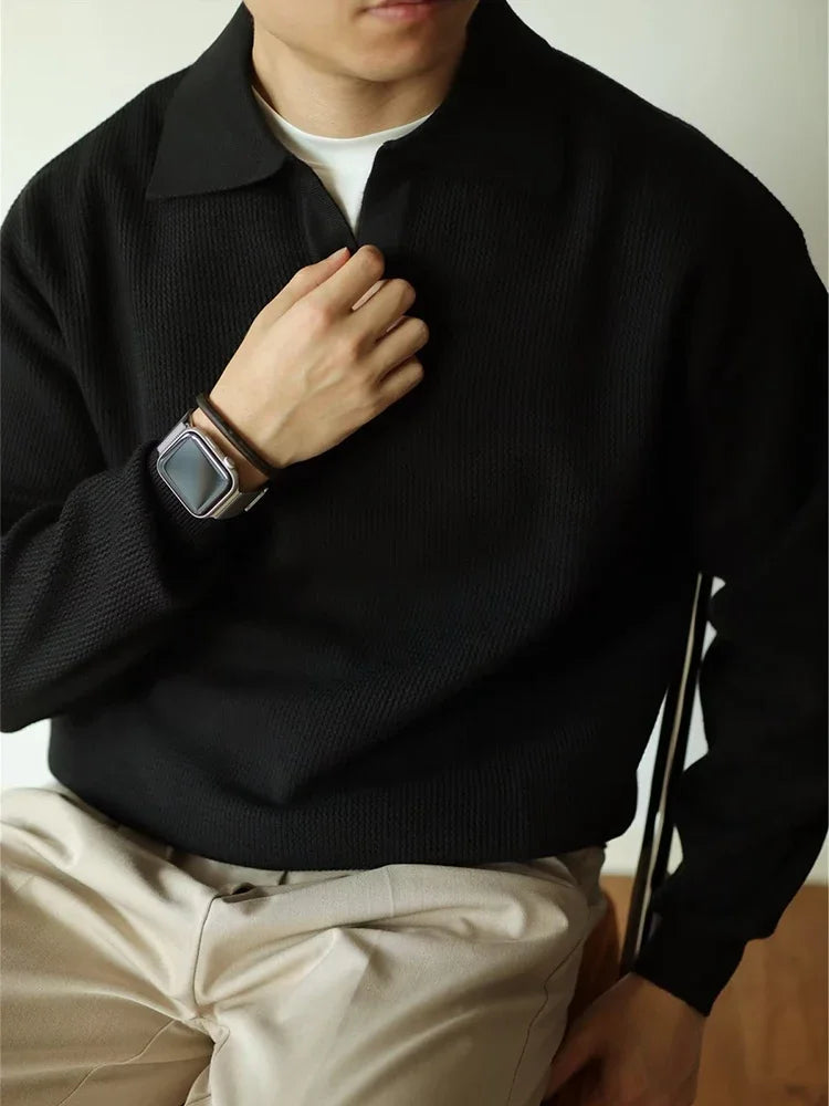 Men's Polo Knit Sweater Elegant Breathable Comfortable Smart Casual