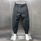Men's Pleated Tapered Trousers Relaxed Smart Everyday Fit