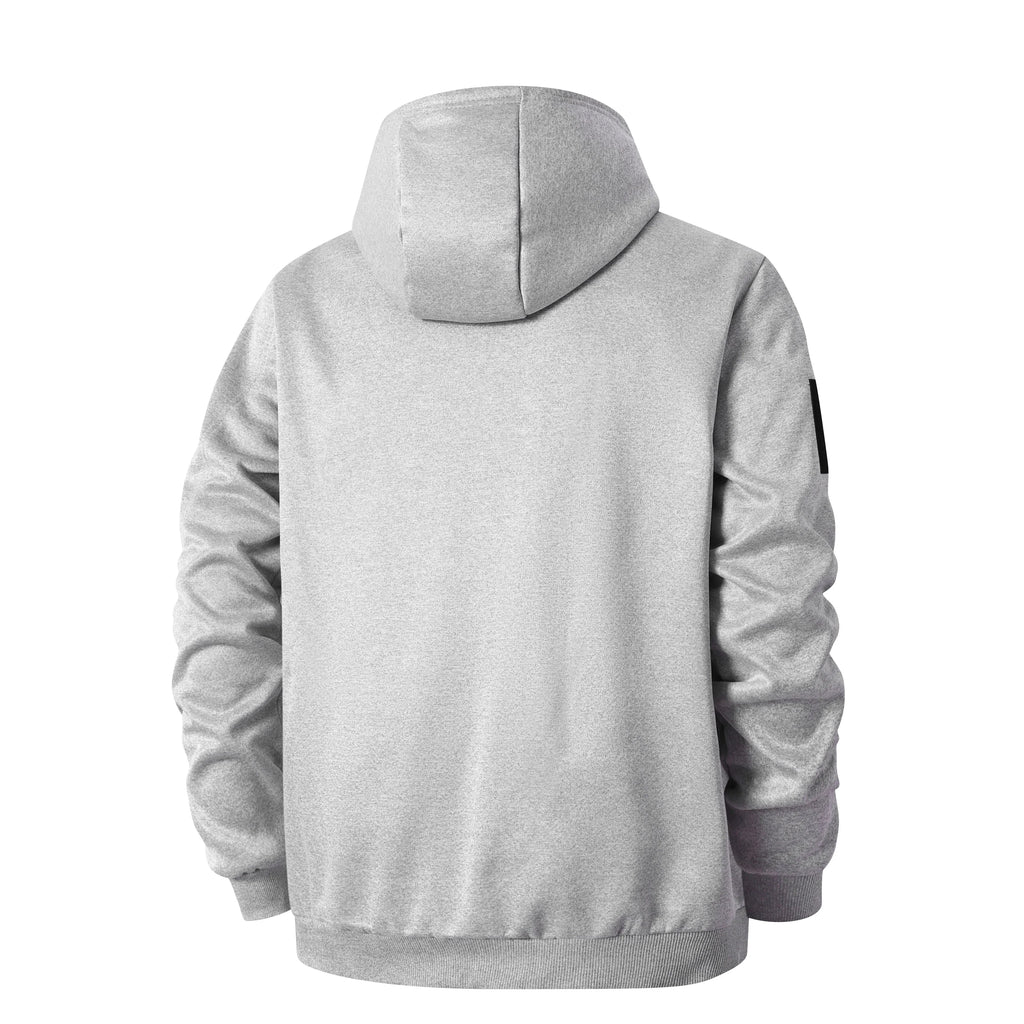Men's Zip-Up Sherpa Hoodie Jacket With Utility Pocket