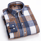 Men's Button Down Plaid Flannel Long Sleeve Casual Shirt