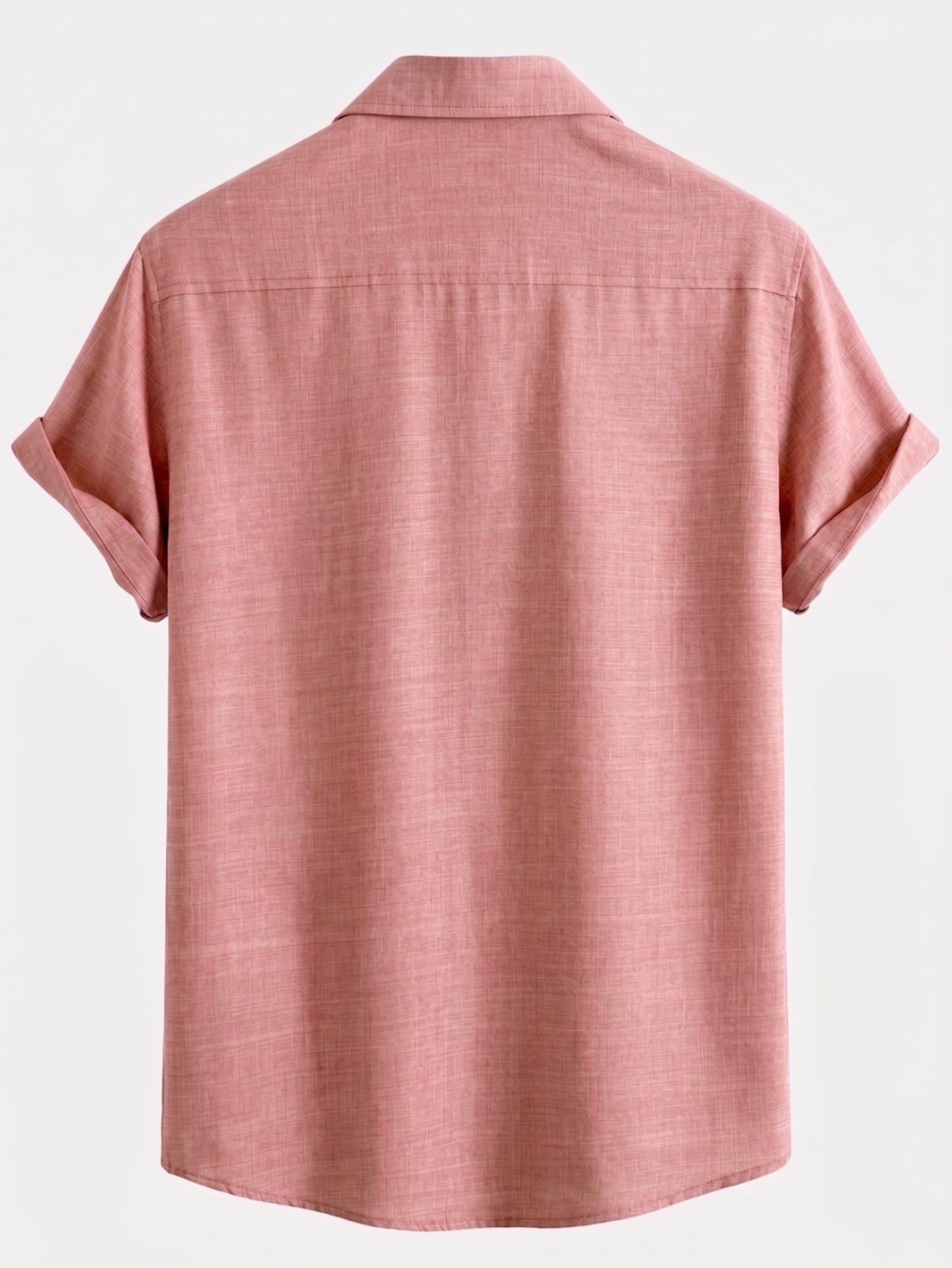 Men's Textured Pocket Shirt Co Ord Linen Blend Straight