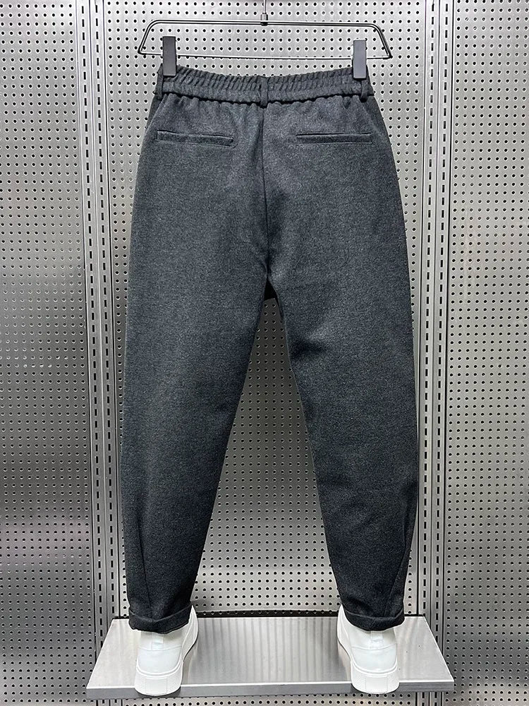 Men's Pleated Tapered Trousers Relaxed Smart Everyday Fit