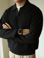 Men's Polo Knit Sweater Elegant Breathable Comfortable Smart Casual