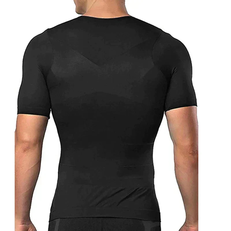 Men's Shaping Fitness T Shirt Compression Breathable Stretch Comfortable