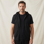 Men's Sleeveless Zip Up Gym Training Hoodie Vest