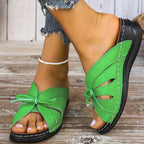 Women's Wedge Sandals Open Toe Knot Detail Support