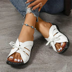 Women's Wedge Sandals Open Toe Knot Detail Support