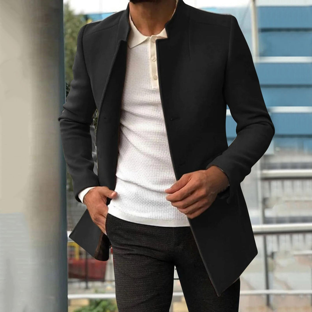 Men's Tailored Tweed Jacket Smart Business Layer for Autumn