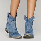 Women's Vintage Cowboy Ankle Boots – Western Style