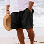 Men's Drawstring Relaxed Fit Textured Summer Shorts