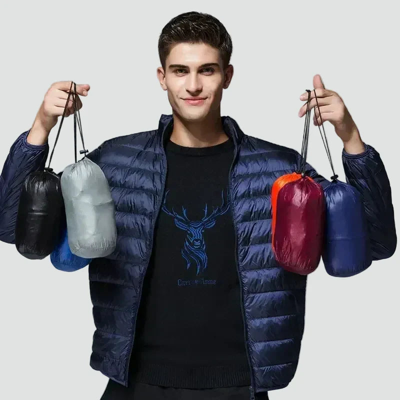 Men's Lightweight Puffer Jacket Compact Travel Outerwear