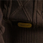 Men's Shawl Collar Cable Knit Button Cardigan