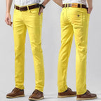 Men's Stretch Cotton Chino Trousers Breathable Regular Fit Pants