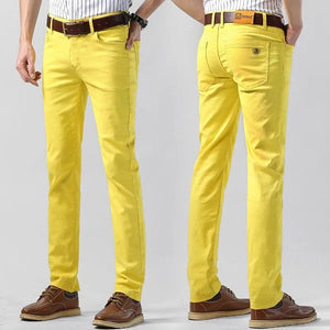 Men's Stretch Cotton Chino Trousers Breathable Regular Fit Pants