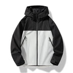 Men's Hooded Rain Jacket Lightweight Waterproof and Windproof Shell