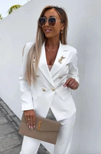 Women's Tailored Double Breasted Blazer and Slim Trouser