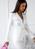 Women's Tailored Double Breasted Blazer and Slim Trouser