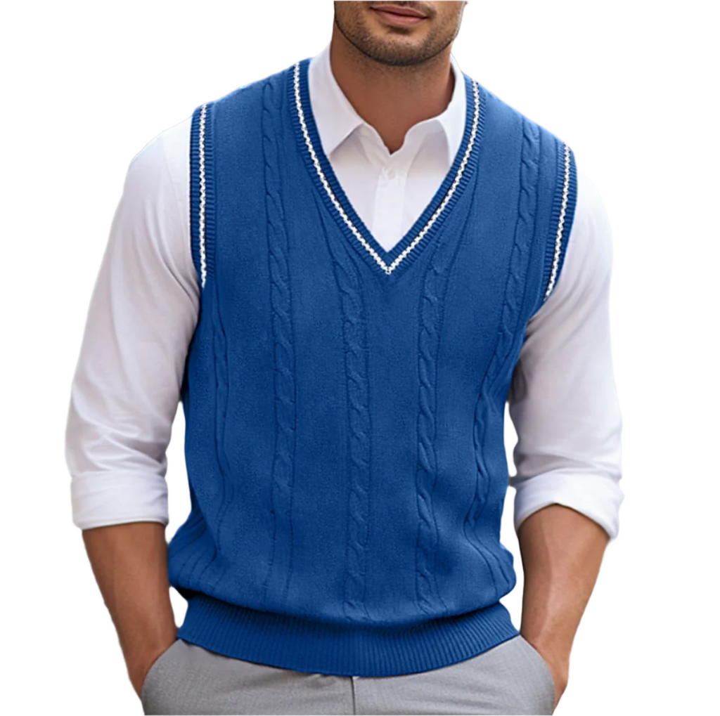 Men's Lightweight V Neck Sweater Vest Summer Layer