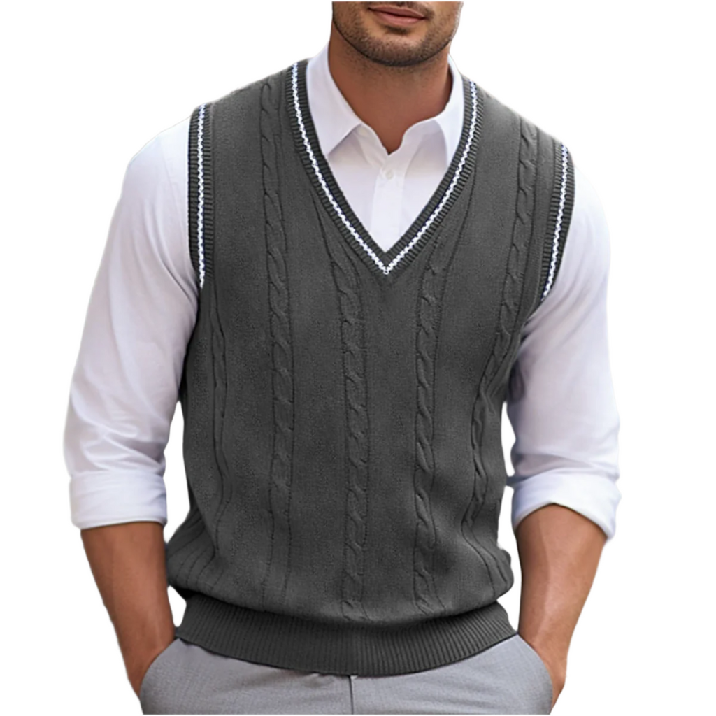 Men's Lightweight V Neck Sweater Vest Summer Layer