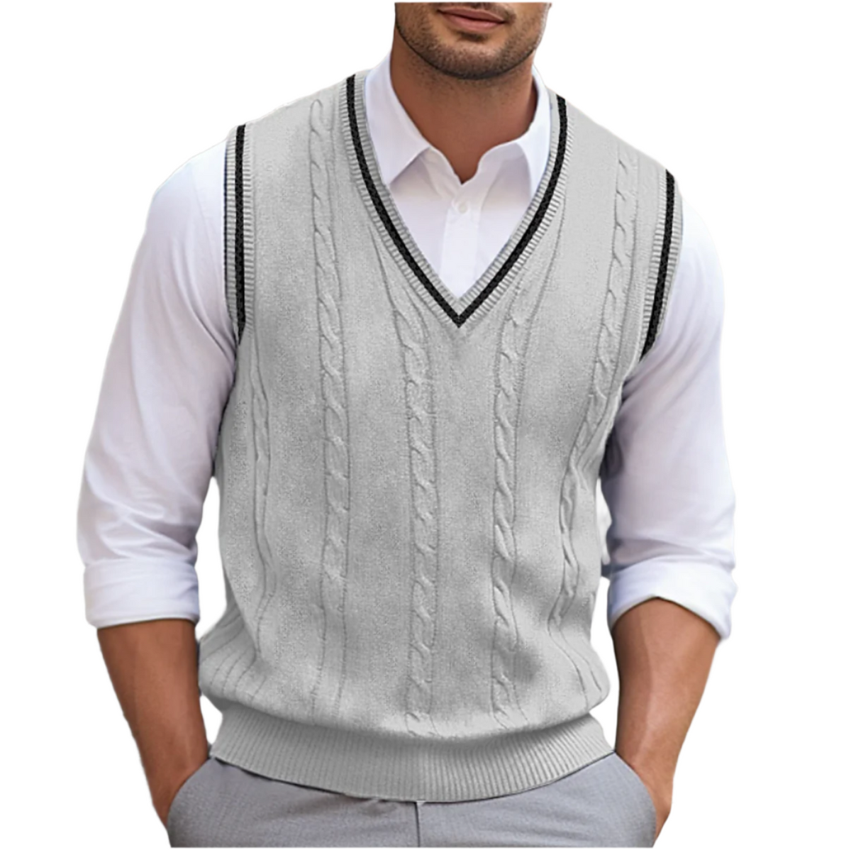 Men's Lightweight V Neck Sweater Vest Summer Layer