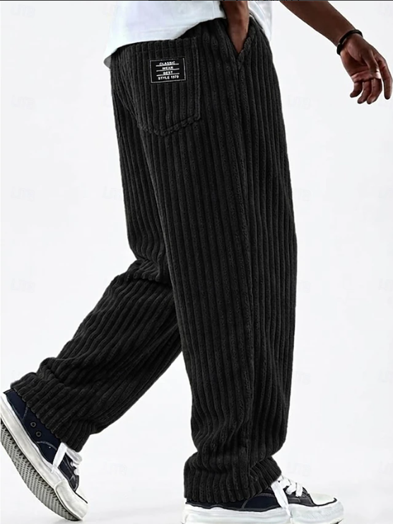Men's Classic Soft Corduroy Pants - Black