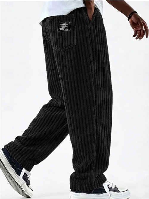 Men's Classic Soft Corduroy Pants - Black