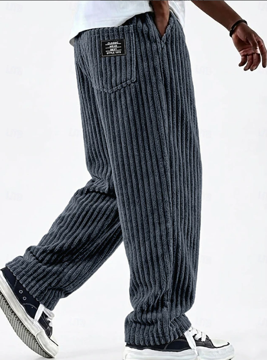 Men's Classic Soft Corduroy Pants - Navy Blue