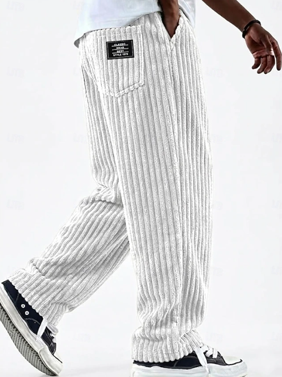 Men's Classic Soft Corduroy Pants - White