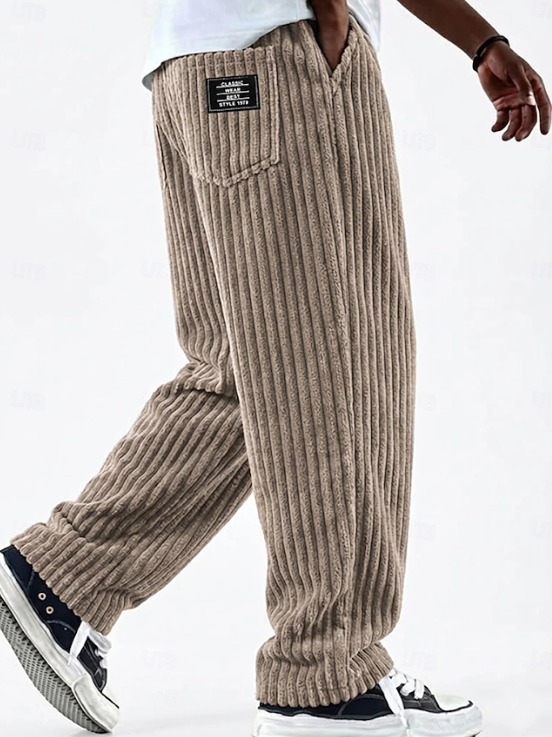 Men's Classic Soft Corduroy Pants - Beige