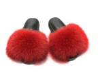 Women's Fluffy Faux Fur Slippers Soft Plush Slide