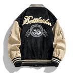 Men's Embroidered Varsity Jacket Relaxed College Layer for Streetwear
