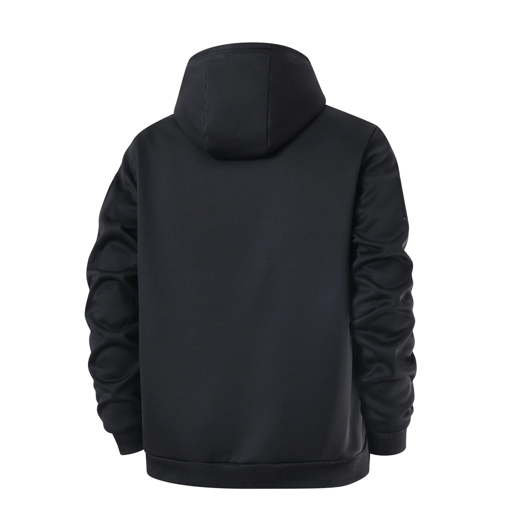 Men's Zip-Up Sherpa Hoodie Jacket With Utility Pocket