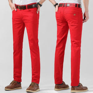 Men's Stretch Cotton Chino Trousers Breathable Regular Fit Pants