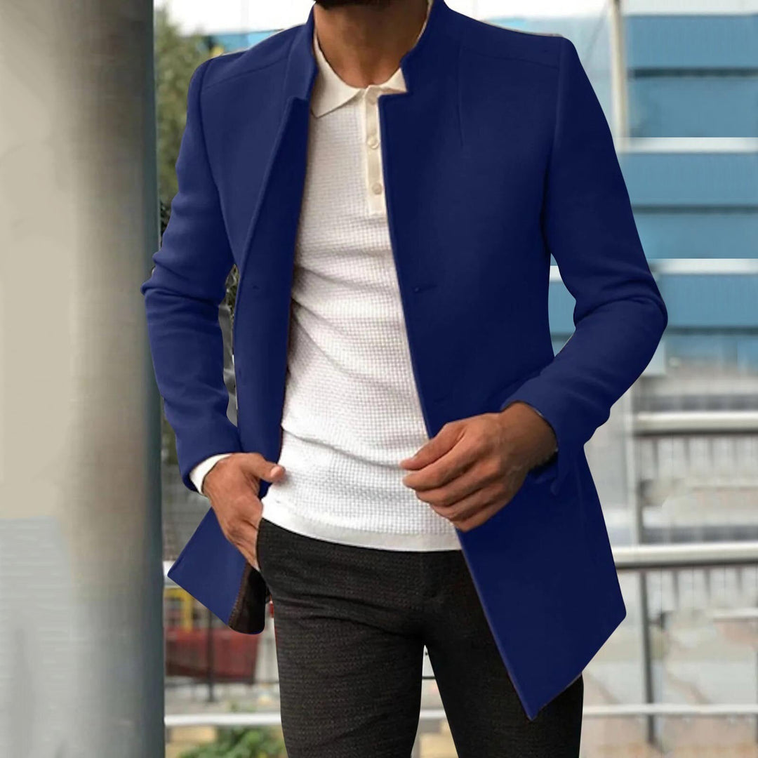 Men's Tailored Tweed Jacket Smart Business Layer for Autumn