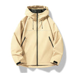Men's Hooded Rain Jacket Lightweight Waterproof and Windproof Shell